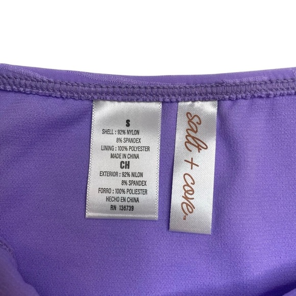Salt + Cove Textured Hipster Bikini Bottoms Purple Small New with Tags - Picture 3 of 4